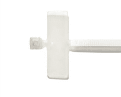 Solarix Stahovací pásek Solarix s popisovatelným štítkem 100ks, 2,4 x 103 mm, bílý, SXSPS-103-WH