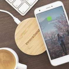 Northix Bezdrátová mobilní nabíječka - bambus - iOS a Android 