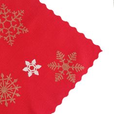 Olzatex Vánoční ubrusy - Sněhová vločka - červené, 30 x 30 cm