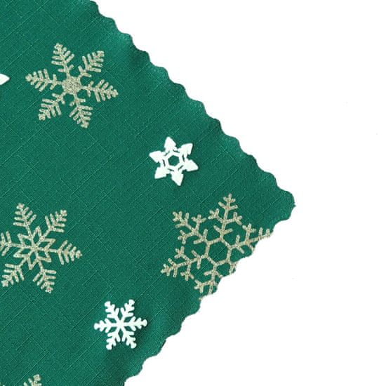 Olzatex Vánoční ubrusy - Sněhová vločka - zelené