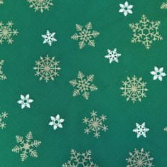 Olzatex Vánoční ubrusy - Sněhová vločka - zelené, 38 x 120 cm