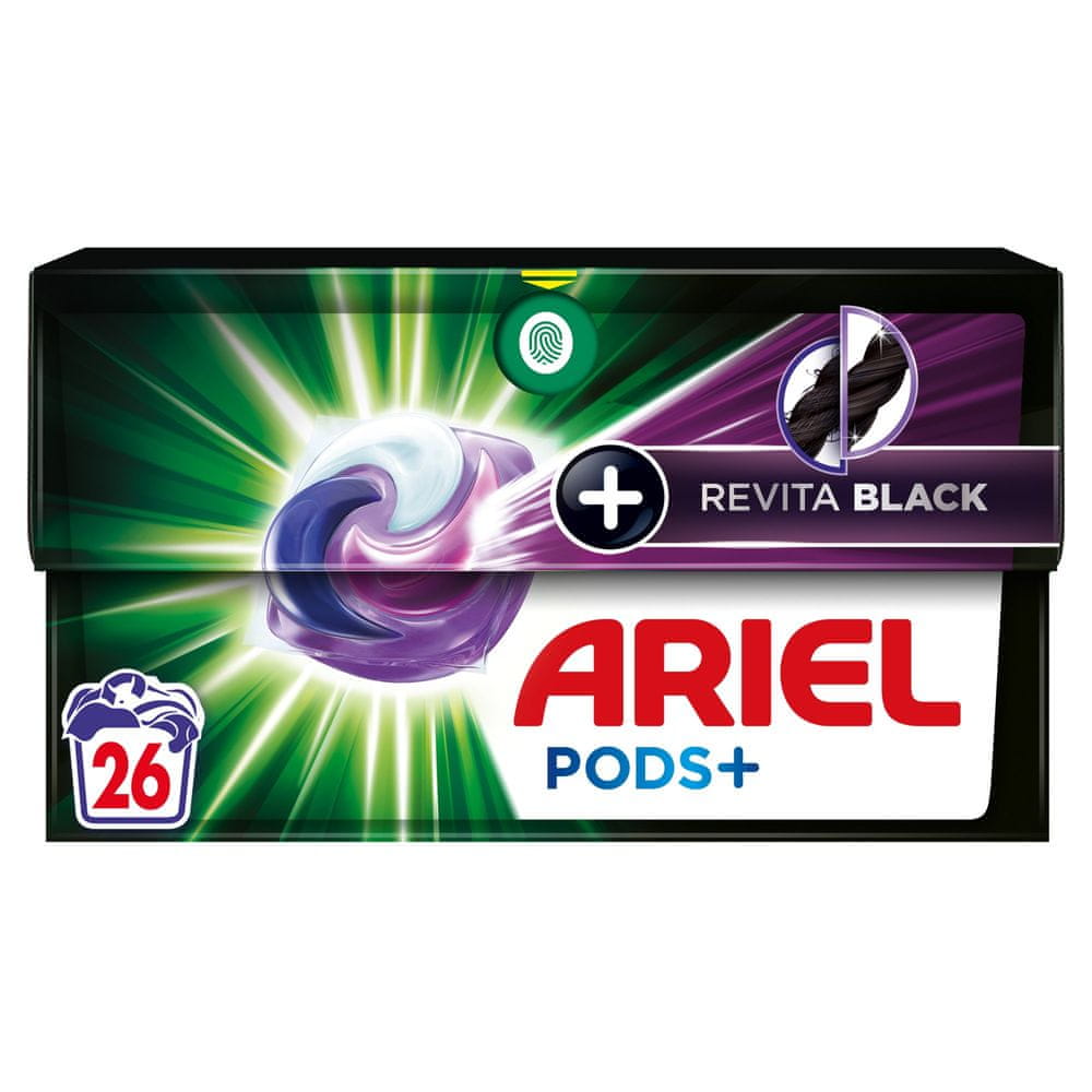 Ariel + kapsle na praní Black 26 ks