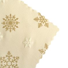 Olzatex Vánoční ubrusy - Sněhová vločka - smetanové, 120 x 140 cm