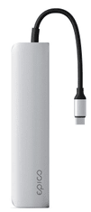 EPICO 6v1 hliníkový hub 8K s USB-C konektorem 9915112100067 - stříbrný