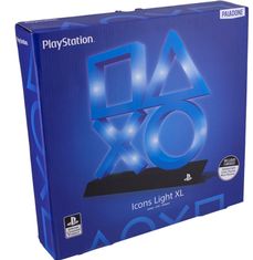 CurePink Dekorativní lampa Playstation PS5: Icons XL (30 x 30 x 6 cm) USB