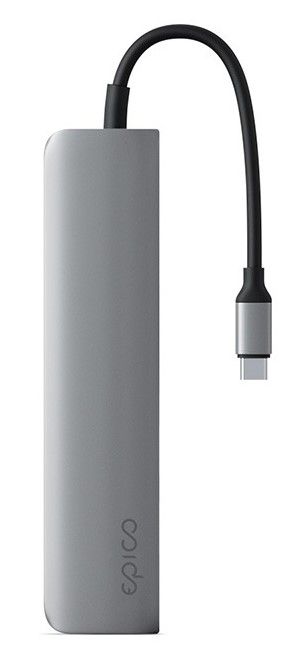 Levně EPICO 6v1 hliníkový hub 8K s USB-C konektorem 9915112100068 - vesmírně šedý