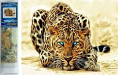 Norimpex Diamantové malování Číhající leopard 30x40cm