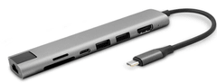 EPICO 7v1 multimedialní hub 8K s USB-C konektorem 9915112100071 - vesmírně šedý