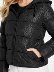 Guess Guess dámská zimní bunda Denice černá s monogramem Velikost: L