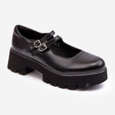 Dámské boty na nízkém podpatku černé velikost 40