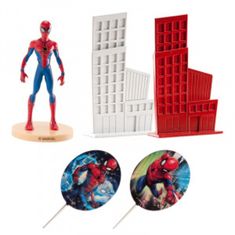 MojeParty Spiderman - Set dekorací na dort 5 ks