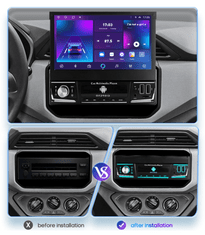 Hizpo 1 Din Univerzální Autorádio Apple Carplay a Android Auto, Android autorádio 1din Univerzální velikost, ISO konektor