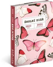 Presco Publishing Školní diář Motýlci (září 2023 – prosinec 2024), 9,8 × 14,5 cm