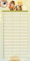 Presco Publishing Plánovací kalendář Girls & Boys, nedatovaný se samolepkami