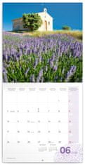 Presco Publishing Poznámkový kalendář Provence 2024, voňavý, 30 × 30 cm