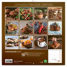 Presco Publishing Poznámkový kalendář Čokoláda 2024, voňavý, 30 × 30 cm