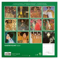 Presco Publishing Poznámkový kalendář Gustav Klimt 2024, 30 × 30 cm