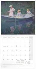 Presco Publishing Poznámkový kalendář Claude Monet 2024, 30 × 30 cm