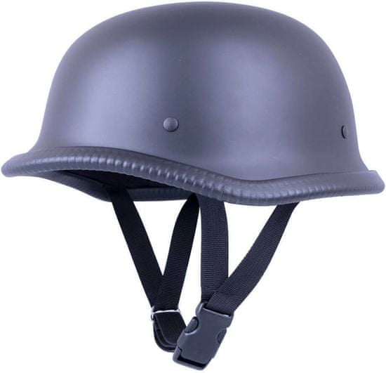 Sodager Retro otevřená moto helma DH-001 (Velikost: S (55-56), Barva: matně černá)
