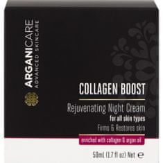 Arganicare Produkty osobní péče hnědé Arganicare Collagen Boost Rejuvenating Night Cream 50 ml