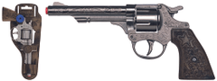 Gonher Revolver kovbojský stříbrný, kovový - 8 ran