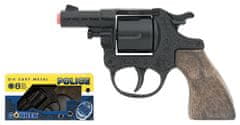 Alltoys Policejní revolver kovový černý 8 ran