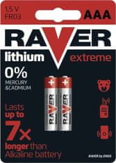 GP Batteries GP lithiová baterie 1,5V RAVER AAA (R03) Extreme 2ks