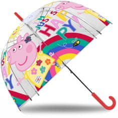 EUROSWAN Deštník Prasátko Peppa Happy transparentní 70cm