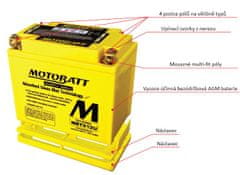MOTOBATT Baterie MBTX14AU 16,5Ah, 12V, 4 vývody