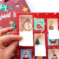 Netscroll Adventní kalendář s přívěsky na náramek, MerryChristmas