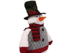 sarcia.eu Šedý sněhulák s nastavitelnými nohami, vánoční dekorace 52/82cm 