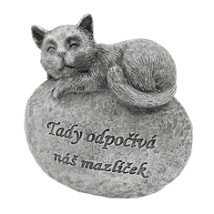 1patro Smuteční dekorace Kočička na kameni E191118