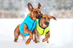 Doggy LUMI bunda pro psy, ultralehká, REFLEXNÍ, teplé oblečení 4 velikosti, barva SVĚTLE ZELENÁ + MODRÁ, L