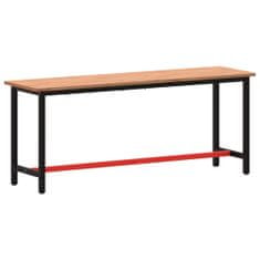 shumee Pracovní stůl 200 x 55 x 81,5 cm masivní bukové dřevo a kov