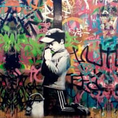 YOu bottles Termoláhev na pití Dual Banksy 500 ml Praying Boy