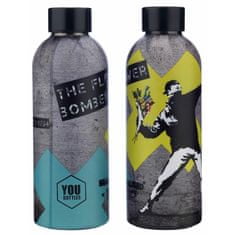 YOu bottles Termoláhev na pití Dual Banksy 500 ml The Flower Bomber