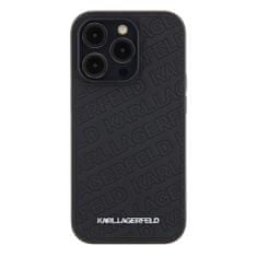 Karl Lagerfeld  PU Quilted Pattern Zadní Kryt pro iPhone 15 Pro Black