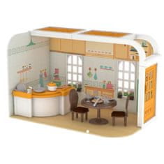 HABARRI Domeček pro panenky, figurky s nábytkem - kuchyně