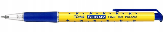 BTS Automatické kuličkové pero modré Sunny 0,7 mm