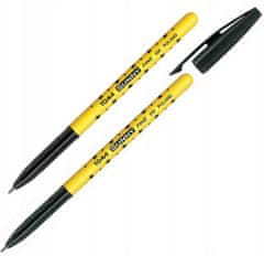 BTS Slunečně černé kuličkové pero s víčkem s třpytivým efektem o průměru 0,7 mm