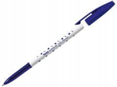 BTS Modré kuličkové pero Tom s třpytivým víčkem
