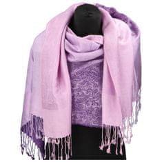 Cashmere Elegantní dámská zimní šála Klean, světle růžová - fialová