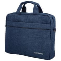 Coveri WORLD Elegantní pánská business taška Coveri Sanitie, tmavě modrá