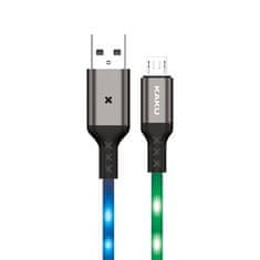 Kaku Datový kabel micro USB 3,2A, 1m, hlasová reakce, KAKU USB-C (KSC-114), šedý