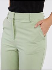 Vero Moda Světle zelené dámské zkrácené kalhoty VERO MODA Zelda 34/30