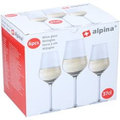Alpina Sklenice na víno 370 ml sada 6 ks