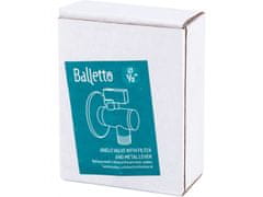 BALLETTO Ventil rohový s filtrem a kovovou pákou, 1/2"-1/2"