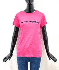 Etam Dámské tričko s nápisem - růžové Růžová XS