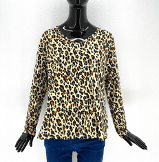 Gibson Lehký dámský svetr -leopardí vzor XS