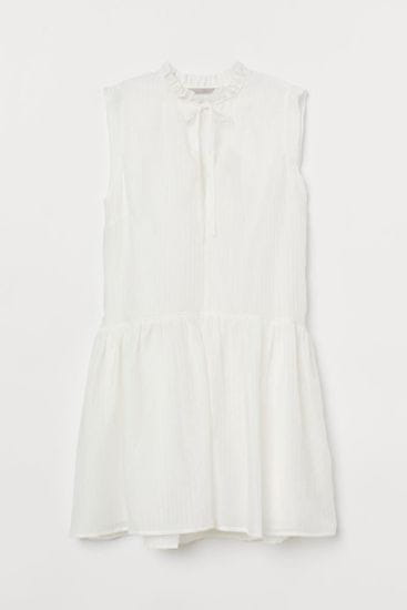 H&M Dívčí/dámské módní šaty bez rukávů, bílé